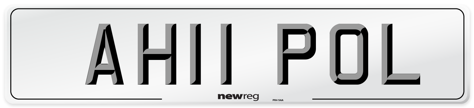 AH11 POL Number Plate from New Reg